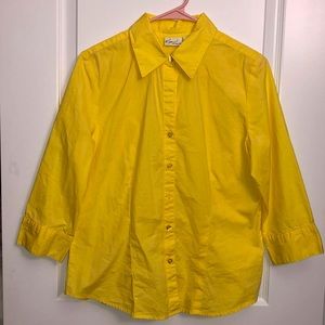 plain yellow flannel/collared sleeve
